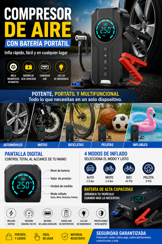 Compresor de Aire Inalámbrico Pro™
